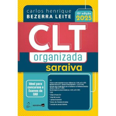 Imagem de CLT Organizada Saraiva - 12ª Edição 2025 (1803)