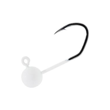 Imagem de Temorah Cabeças de gabarito de foice para amarrar moscas (branco, 50 peças)