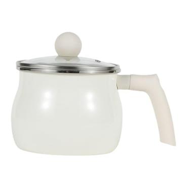 Imagem de DimyFew Molho pan cozinha suprimentos de esmalte presentes versáteis panela de cozinha maconha para home picnic sala de camping festa, Branco