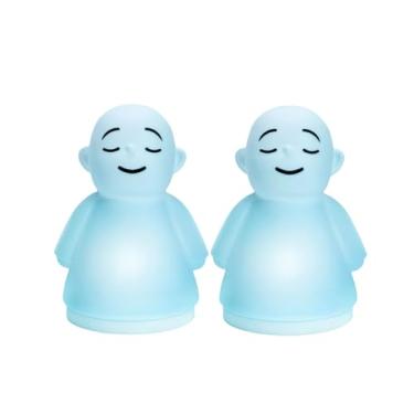 Imagem de LIFVEAN Conjunto de 2 ferramentas de alívio de ansiedade e estresse para meditação mindfulness, itens relaxantes para adultos e crianças, luz noturna de respiração 2 em 1 atualizada