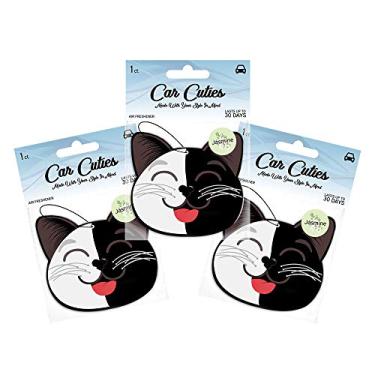 Imagem de Garotas de carro fofas Gato Carro Air Freshener - (pacote com 3) Design de gato bonito, perfume de longa duração, porção de lucros patas Chicago (Jasmine)