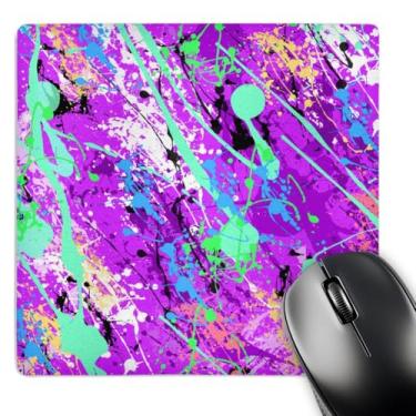 Imagem de 3dRose Mouse pad LLC 20,3 x 20,6 x 0,65 cm com design de respingos de tinta roxa (mp_77643_1)