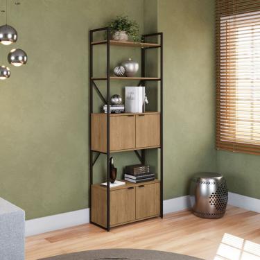 Imagem de Estante Com Portas Industrial 202x72x33cm