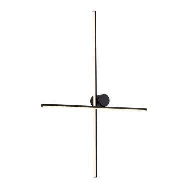 Imagem de Arandela Nordecor Nien 60cm+80cm 20w Led Bivolt Preto 3000k Luz Amarela 2937