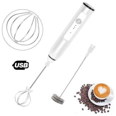 Imagem de Mixer De Bebidas Mini Batedeira Elétrico Inox Leite Café - Shop Mix