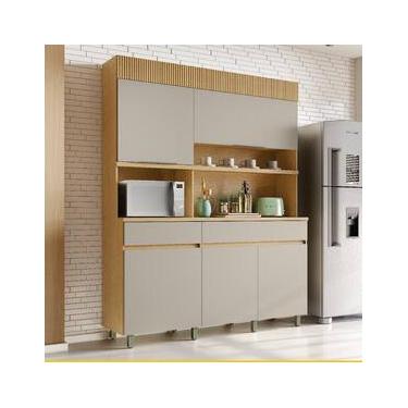 Imagem de Cozinha Compacta Nesher Realeza com 5 Portas, 2 Gavetas e 2 Prateleiras - 160cm de largura