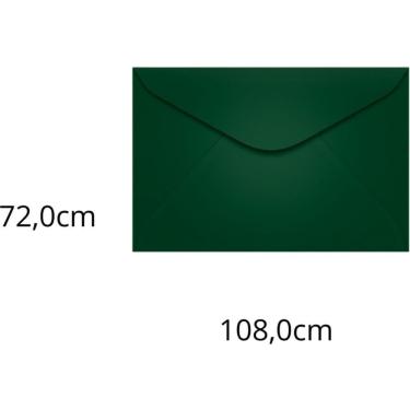 Imagem de Envelope Visita Color 72x108 Verde Escuro Brasil 80g 100un