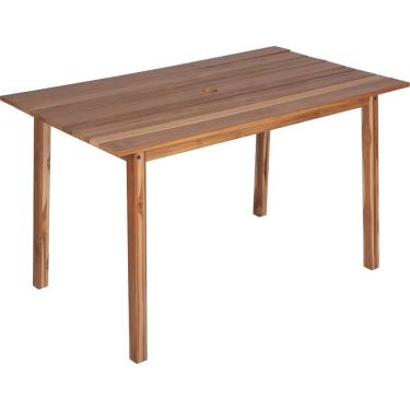 Imagem de Mesa Retangular Tramontina Verona Madeira Teca Fsc Acabamento Verniz Transparente 130 Cm Tramontina