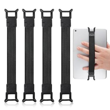Imagem de Alça de mão universal para tablet de telefone para dispositivos de 5,2 a 11 polegadas, pulseira elástica ajustável antiqueda, suporte de operação com uma mão para iPad Pro Air Mini Galaxy Tab Kindle