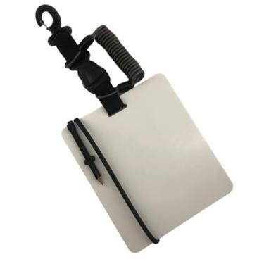 Imagem de Generic Quadro branco para mergulho subaquático apagável para planejamento e rastreamento de rotas multifuncional com clipe giratório e caneta flutuante, Primavera Negra