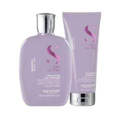 Imagem de Alfaparf Semi Di Lino Smoothing Rebel Hair Shampoo 250ml + Condicionad