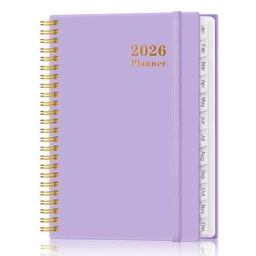 Imagem de Agenda 2026 para mulheres e homens - Agenda mensal e semanal de janeiro de 2026 a dezembro de 2026, planejamento estudantil com 12 abas para material escolar de escritório, bolso interno, 16,3 cm x