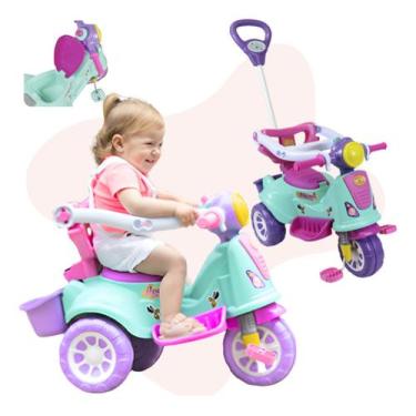 Imagem de Triciclo Infantil De Pedal 2 Em 1 Motoca Avespa - Maral, Pink