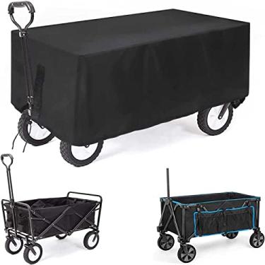 Imagem de Capa de carrinho de carroça dobrável, para jardim ao ar livre, praia, vagão dobrável, acessórios de carrinho de carrinho portátil