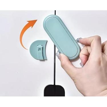 Imagem de Kit Proteção Infantil, 4 ou 2 Travas para Armários, Portas e Gavetas, Sem Furos, Seguro - Branco - Premium MBB Shop Mix (Único, Kit, 2)