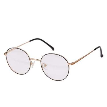 Imagem de Armação De Óculos Para Grau Feminina Redondo Grace Clipon 2 em 1 Doura