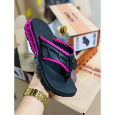 Imagem de Chinela  GoldTenis preto/rosa  38