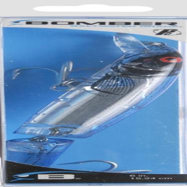 Imagem de BOMBER Isca longa articulada de água salgada Magnum, prata flash/parte traseira azul, 15 cm, 28 g, (BSW16JXSIL)