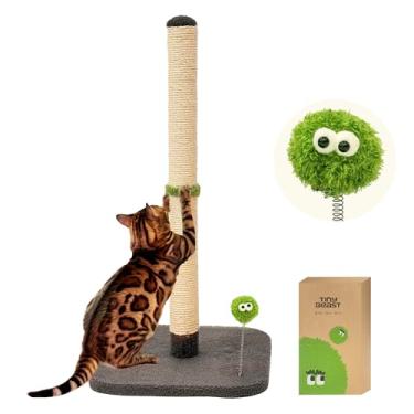 Imagem de TINYBEAST Poste arranhador de gatos de 86 cm de altura para gatos internos, arranhador de gatos com bola de brinquedo de pelúcia para gatos grandes e gatinhos, árvore de sisal premium com base estável