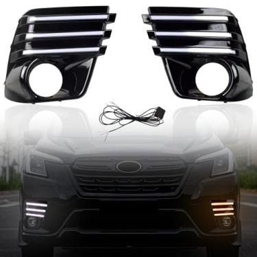 Imagem de Para Subaru Forester 2022-2024 LED DRLs luz de neblina DRL luz de circulação diurna luzes de seta acessórios de carro 1 conjunto (lado esquerdo e direito)