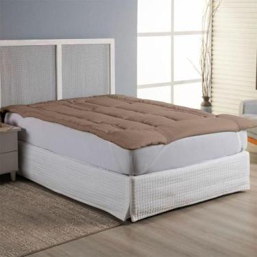 Imagem de Protetor Colchão Pillow Top Casal Queen Micropercal 400 Fios 100% Poli