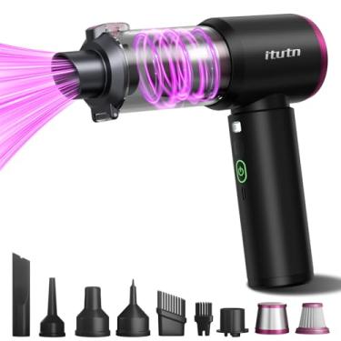 Imagem de itutn Mini aspirador de pó portátil sem fio com luz LED, sucção potente de 15000PA, alta potência de 80 W, vazio com um clique, filtro hepa duplo, aspirador de pó de carro e espanador de ar para casa
