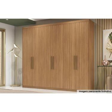 Imagem de Guarda Roupa Casal 6 Portas E 3 Gavetas Sumatra Amêndola Touch - Demóbile