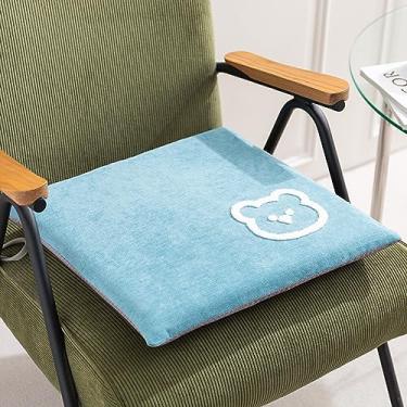 Imagem de Almofadas de assento para cadeiras de sala de jantar, almofadas de cadeira para cadeiras de cozinha, almofadas laváveis para cadeiras de jantar, formato quadrado, tecido de linho adequado para todas