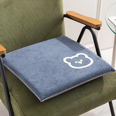 Imagem de Almofadas de assento para cadeiras de sala de jantar, almofadas de cadeira para cadeiras de cozinha, almofadas laváveis para cadeiras de jantar, formato quadrado, tecido de linho adequado para todas