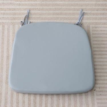 Imagem de Almofadas de cadeira para cadeiras de jantar, almofadas de cadeira de cozinha com laços, almofadas de assento impermeáveis em forma de U, almofadas de assento de espuma viscoelástica azul 1 L 4 peças