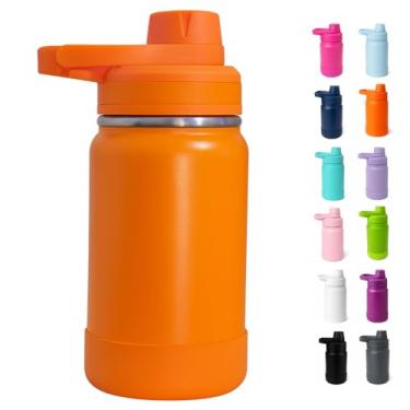 Imagem de Garrafa Térmica Infantil 350ml com Bico Antivazamento e Alça de Transporte (Laranja)