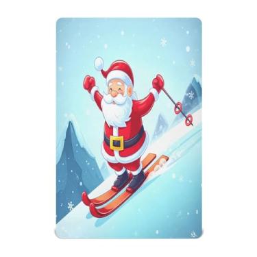 Imagem de Qilmy Lençóis de berço de Natal para meninos e meninas, lençol com elástico de microfibra macia e respirável para crianças, 99 x 68 cm