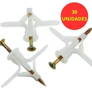 Imagem de Bucha Ancora Para Gesso E Drywall Com Parafuso 30 Pares - saint pen te