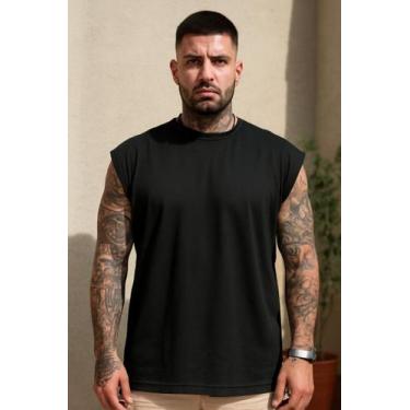 Imagem de Regata Oversized Machao Trabalhe Até  Algodão Premium Verão - AL7, Pre