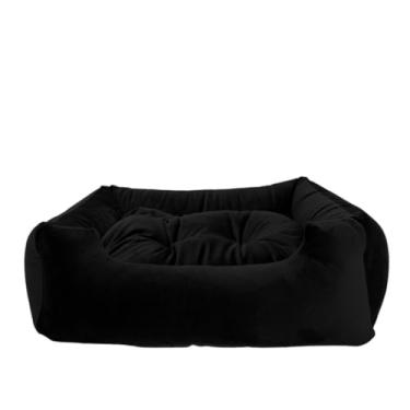 Imagem de Cama Pet com Zíper e Almofada Removível | Confortável, Lavável e Ideal para Cachorro ou Gato Pequeno(Preto)