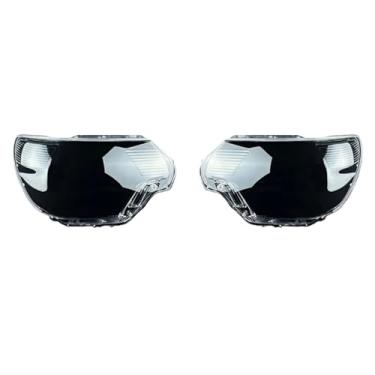 Imagem de Caso da lâmpada de cabeça automática Compatível com toyota tacoma 2012 2013 2014 2015 tampa da lente do farol do carro abajur vidro tampas farol escudo(A Pair)