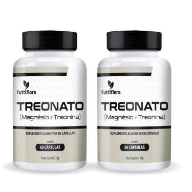 Imagem de Kit Com 02 - Treonato (Magnésio + Treonina) 500mg 60 Cápsulas TuttiFlora-Unissex