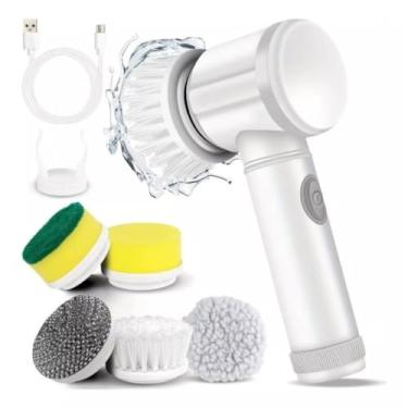 Imagem de Escova de Limpeza 5 em 1 Sem Fio - Limpador Multiuso Prático, Ideal para Cozinha, Banheiro e Superfícies Residenciais