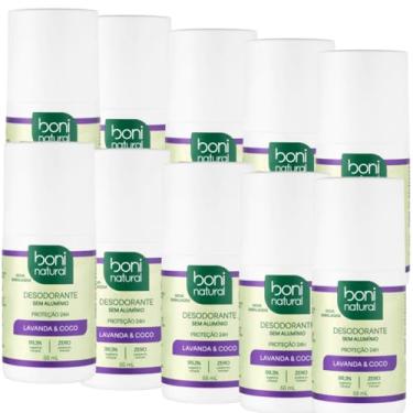 Imagem de KIT 10 BONI NATURAL DESODORANTE MAGNESIO E LAVANDA VEGANO SEM ALUMINIO 55ML / GENERICO