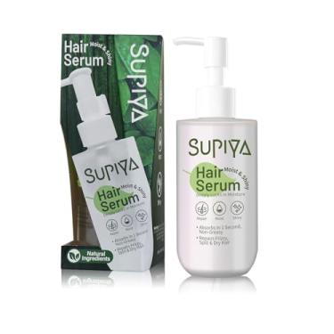 Imagem de SUPIYA Óleo de cabelo para cabelos crespos – hidrata e suaviza cabelos, óleos essenciais, protetor térmico, soro de cabelo 100% puro com óleo de semente de camélia para pontas secas e divididas