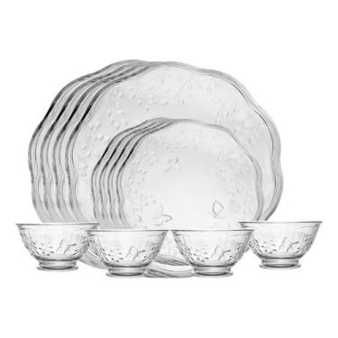 Imagem de Jogo De Jantar 12 Peças New Butterfly Cristal Ecológico Lyor