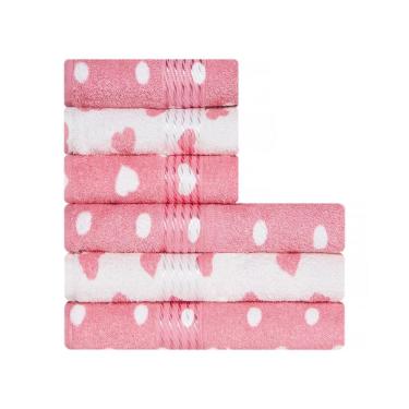 Imagem de Jogo de Toalhas Banho e Rosto Infantil 100% Algodão Kit com 6 Prisma Dohler