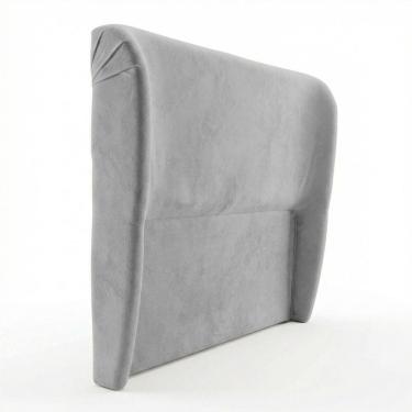 Imagem de Cabeceira Para Cama Box Casal Padrão Liah 140cm Chenille Bouclê Prata - Abmaza