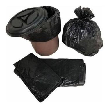 Imagem de Saco para Lixo Reforçado Preto 30 LITROS 60x40CM sem Cheiro Pacote com 100 Unidades Higipack