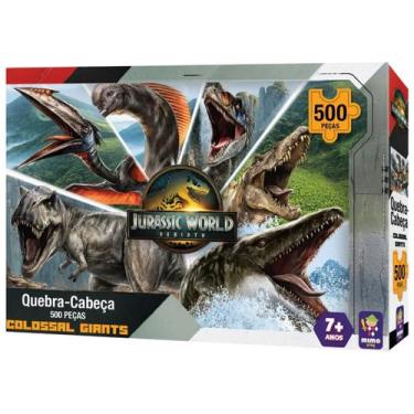 Imagem de Quebra Cabeça Dinossauros Gigante Jurassic World T-Rex 500pç - Mimo