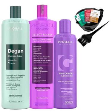 Imagem de Kit Shampoo Degan, Select Blond 1L, Blond Gloss ProHall