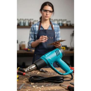 Imagem de Soprador Térmico 2000W: 350-600C, Profissional, Versátil - Congratulat