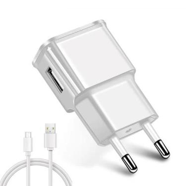 Imagem de Carregador Micro USB 1M Branco Bivolt - Genér
