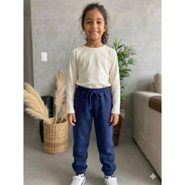 Imagem de Calça Moletom Grosso Infantil C/ Punho Elástico Na Cintura Outono/Inve