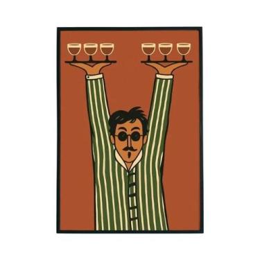 Imagem de Pôster De Parede Retrô Minimalista Para Servidor De Bar, Arte De Pared